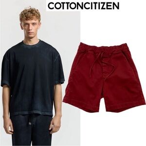 $245‼️COTTON CITIZEN Burgundy Maroon Red Simon Shorts Classic USA Soft Stretch M